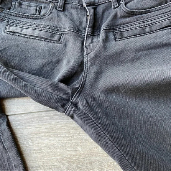 Zara Black Rock Denim Biker Moto Skinny Jeans - Picture 15 of 16